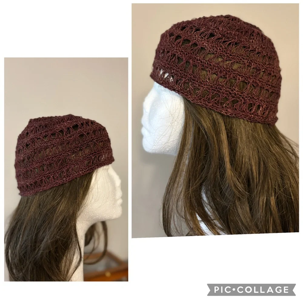 Handmade Crochet Beanie – 100% Hemp – Made in Nepal – Boho Festival Cap